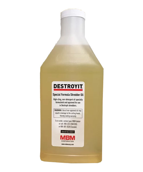 MBM Destroyit Paper Shredder Oil (6 x 1 quart) CED21/6