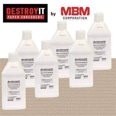 MBM Destroyit Paper Shredder Oil (6 x 1 quart) Supplies MBM Ideal