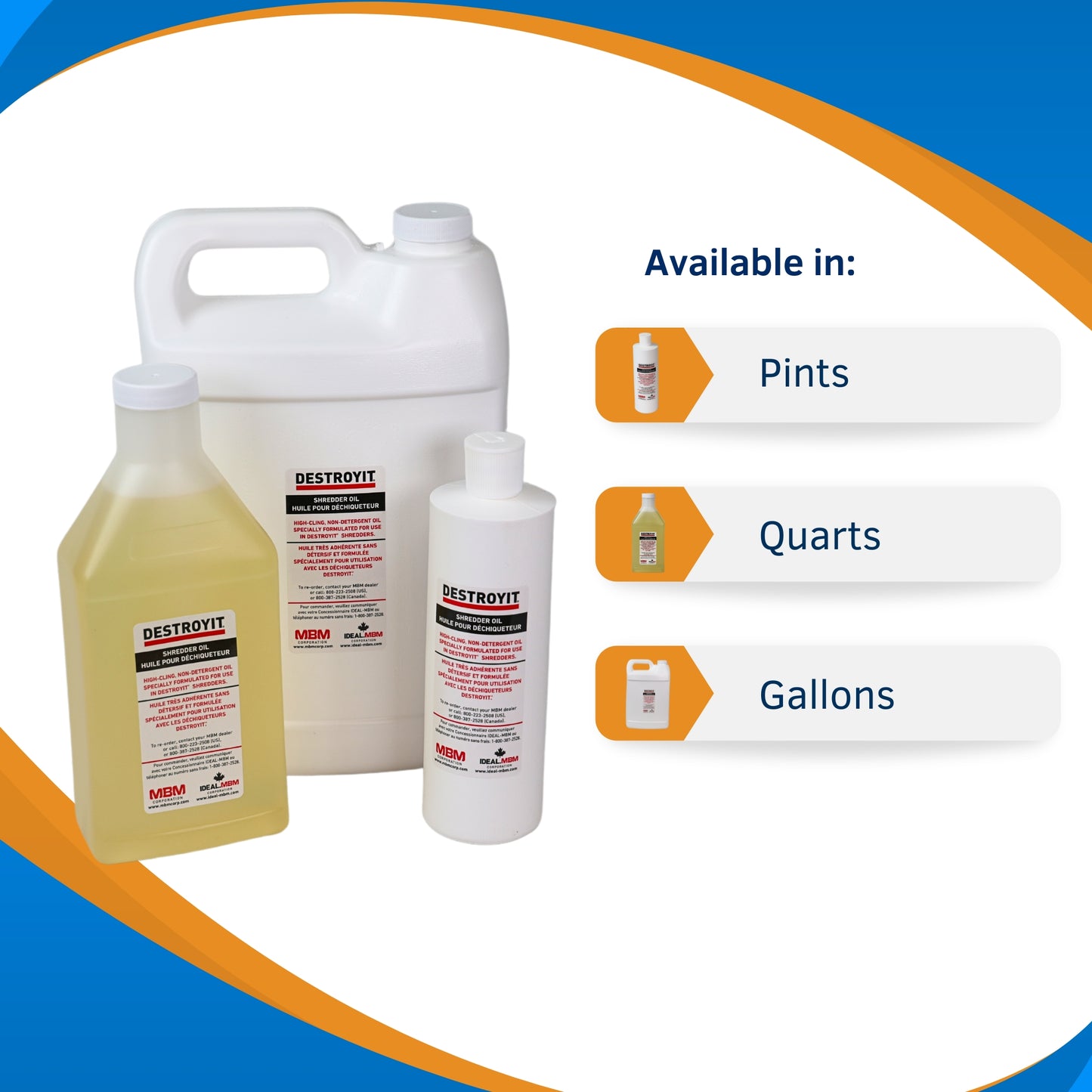 MBM Destroyit 8 Pints of Paper Shredder Oil (case of 8 x 1 pint bottle - ACCED21/8 MBM Destroyit 8 Pints of Paper Shredder Oil (case of 8 x 1 pint bottle - ACCED21/8