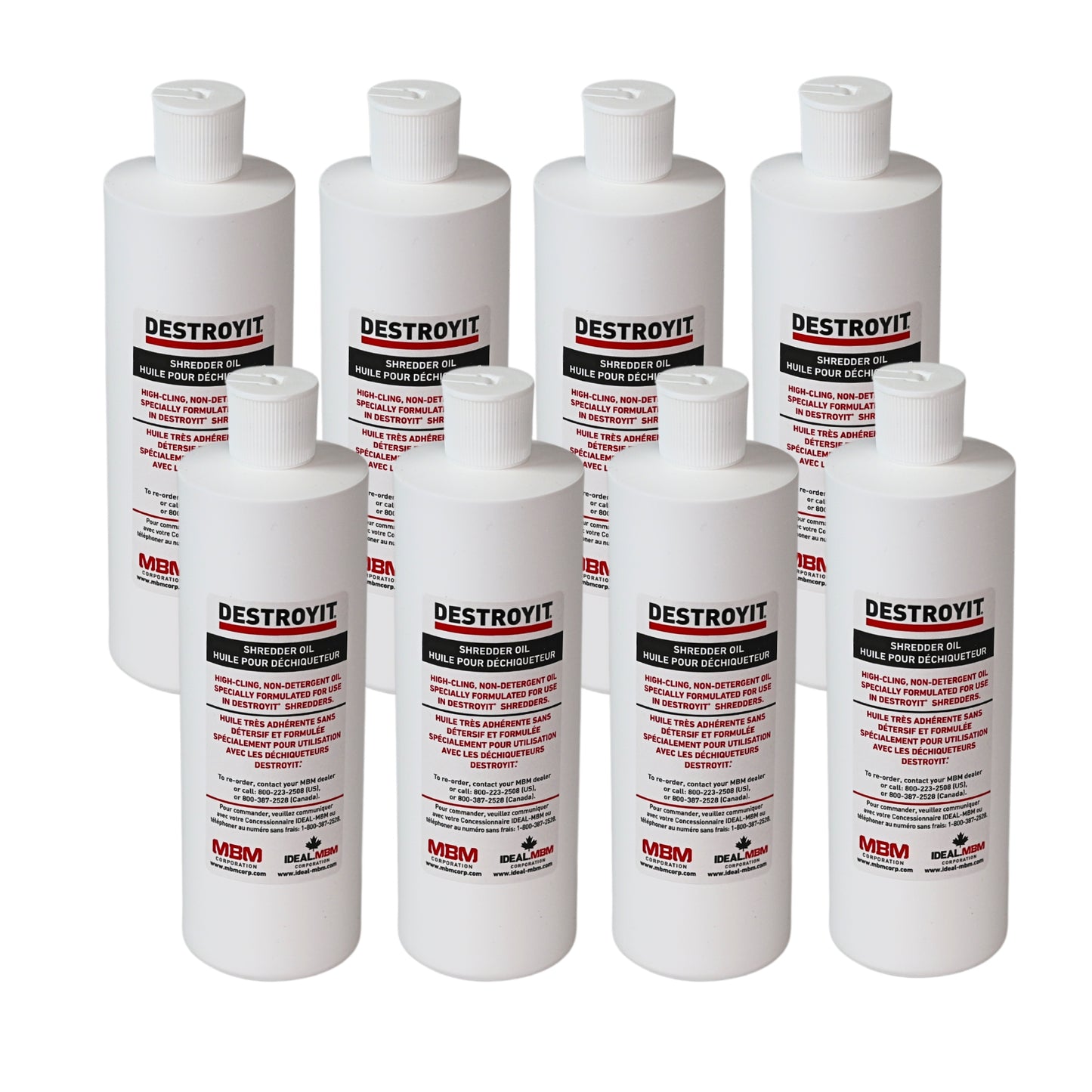 MBM Destroyit 8 Pints of Paper Shredder Oil (case of 8 x 1 pint bottle - ACCED21/8 MBM Destroyit 8 Pints of Paper Shredder Oil (case of 8 x 1 pint bottle - ACCED21/8