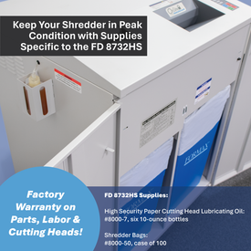 Formax FD 8732 High Security Combo Paper / CD & DVD Shredder Level 6/P-7