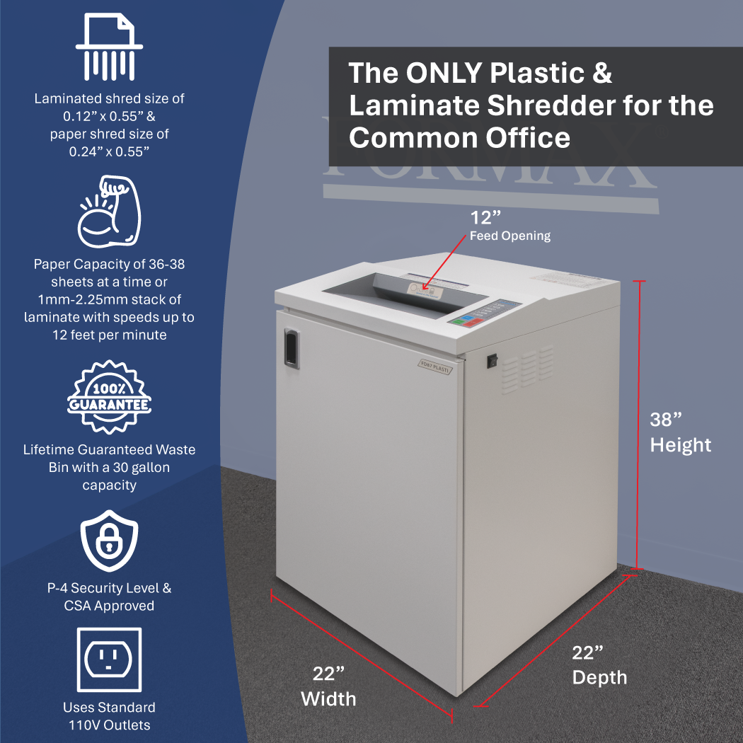 Formax FD 87 Plasti Shredder Level H-6