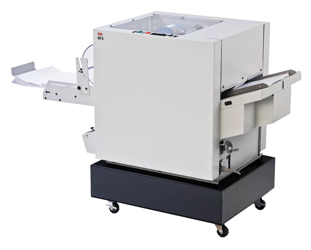 MBM SF-2 Stitchfold Bookletmaker with Base, Backjog, and Interface