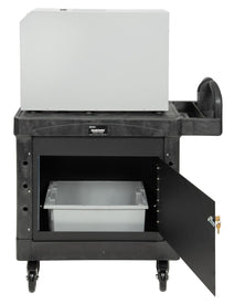 Proton Security Cart with Bin and Lockable Door