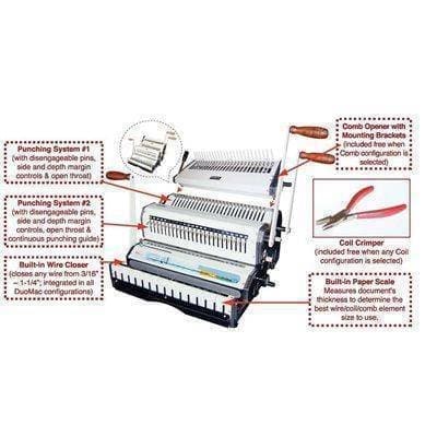 Akiles DuoMac C41 / C51 Comb and Coil Binding Machine Binding/Punching Systems Akiles