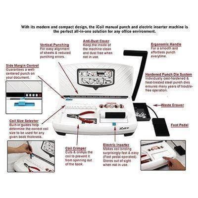 Akiles iCoil 41 Manual Punch with Electric Inserter (Discontinued) Binding/Punching Systems Akiles