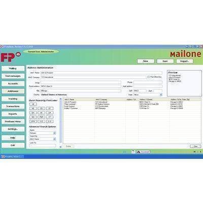 MailOne 2.0 Mailing Software for PostBase Postage Meters FP