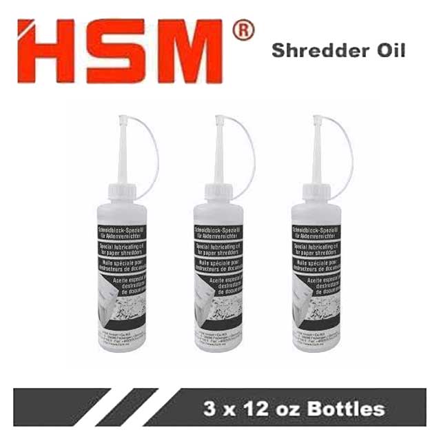 HSM 316 Shredder Oil - 3 pack of 12 oz bottles Supplies HSM