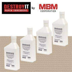 MBM Destroyit Paper Shredder Oil (4 x 1 pint) - CED214 Supplies MBM Ideal