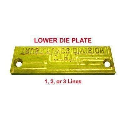 Lower Die Plate for Time & Date Stamp Supplies Whitaker Brothers