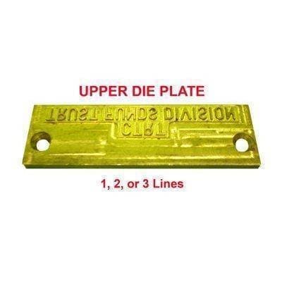 Upper Die Plate for Time & Date Stamp Supplies Whitaker Brothers