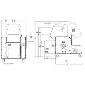 Cumberland 1212X Beside-The-Press (1200X Series) Granulator Granulators Cumberland