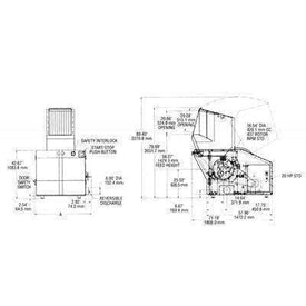 Cumberland 1640X Beside-The-Press (1600X Series) Granulator Granulators Cumberland