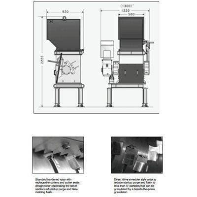 Cumberland 850 Light Duty Single Shaft Shredder (CLS Series) Shaft Shredders Cumberland