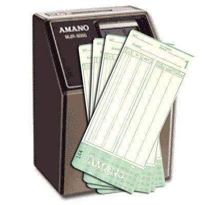 Time Cards for the Amano MJR-8000 Time Clock Supplies Amano
