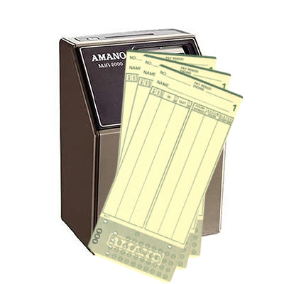 Time Cards for the Amano MJR-8000 Time Clock (000-199)