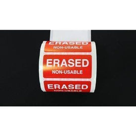 Roll of 1,000 "Erased / Non-Usable" Labels Whitaker Brothers 