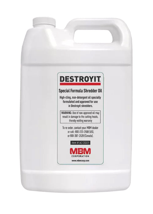 MBM Destroyit Paper Shredder Oil (4 x 1 gallon) Supplies MBM Ideal